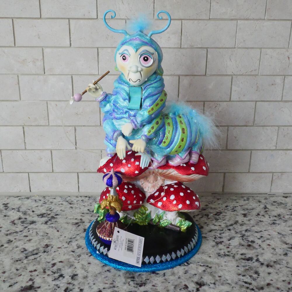 NEW Kurt Adler 15-inch Hollywood Caterpillar Nutcracker Alice in Wonderland - Picture 13 of 16